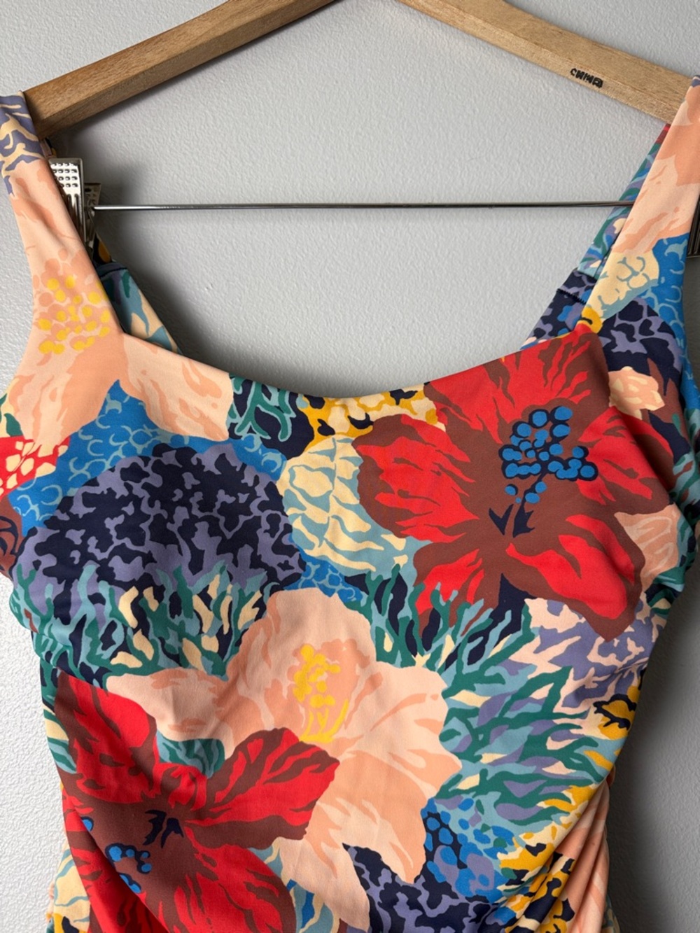 Athleta Multicolor Floral Swim Camisole - Red, Peach, Blue, Green. - Picture 3 of 8